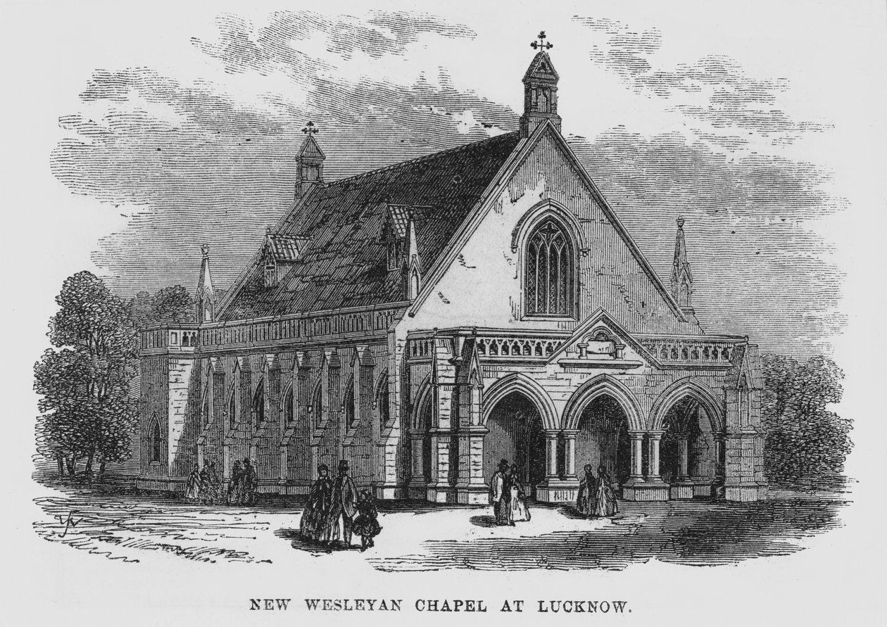 Nieuwe Wesleyan Kapel in Lucknow door English School