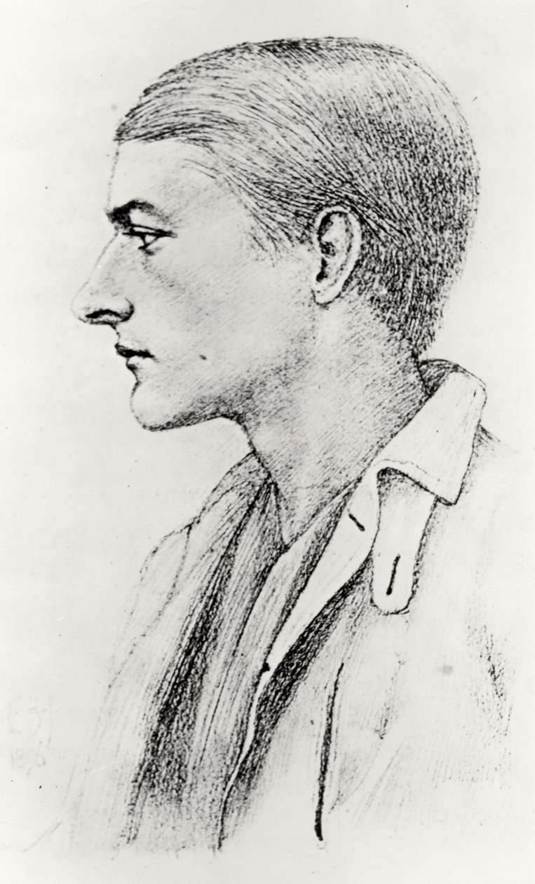 Portret van Edward Fitzgerald door English School