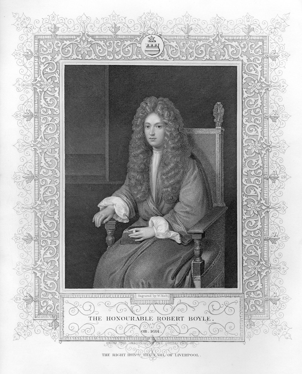 Portret van de Eerwaarde Robert Boyle door English School