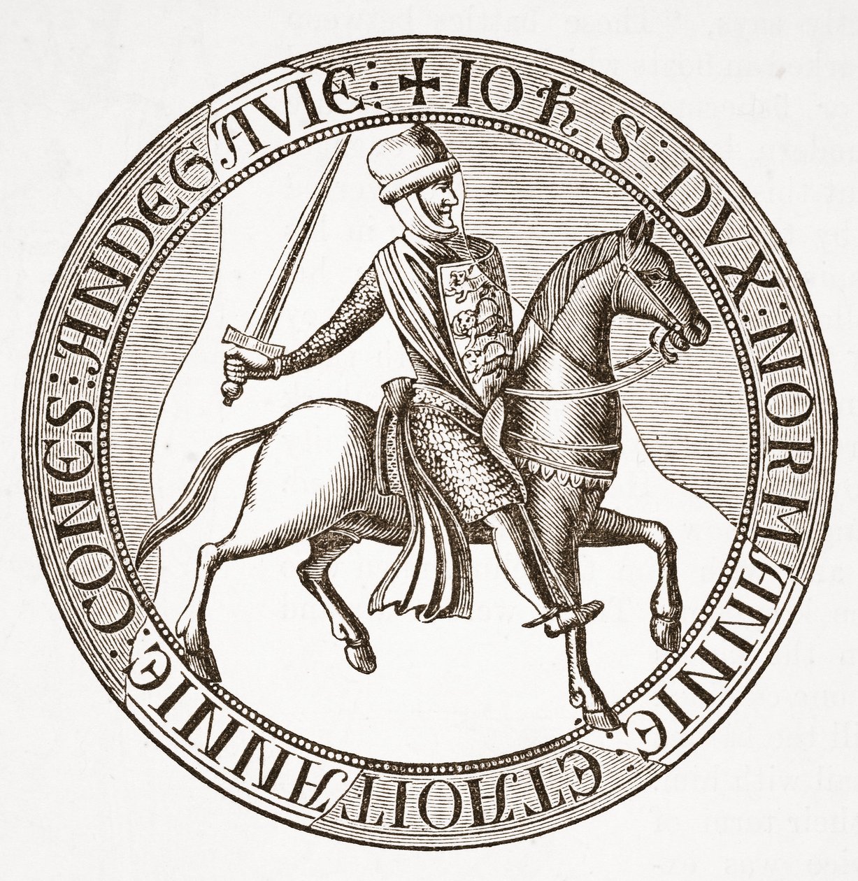 Keerzijde van het zegel van koning Jan door English School