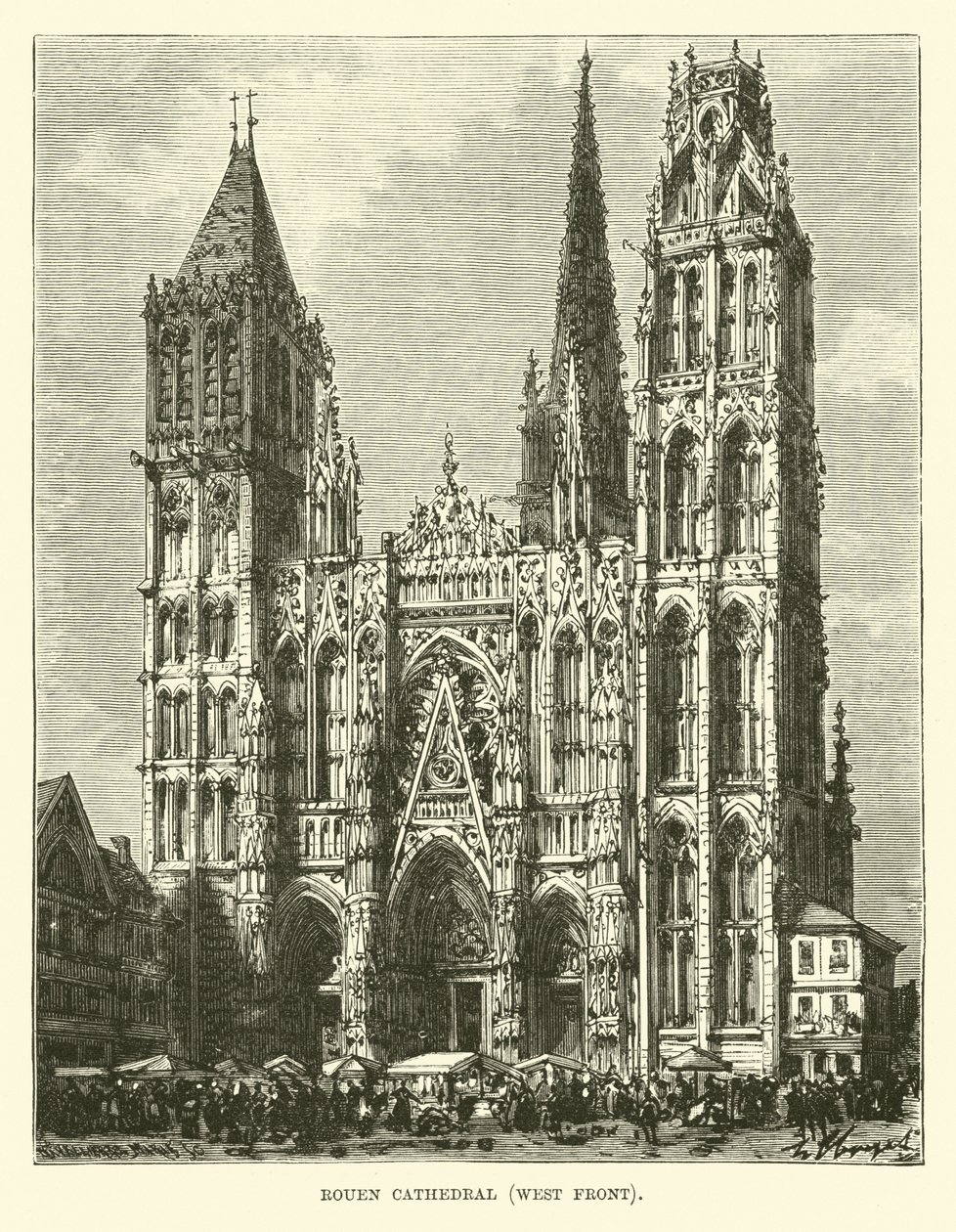 Rouen Kathedraal, westgevel door English School