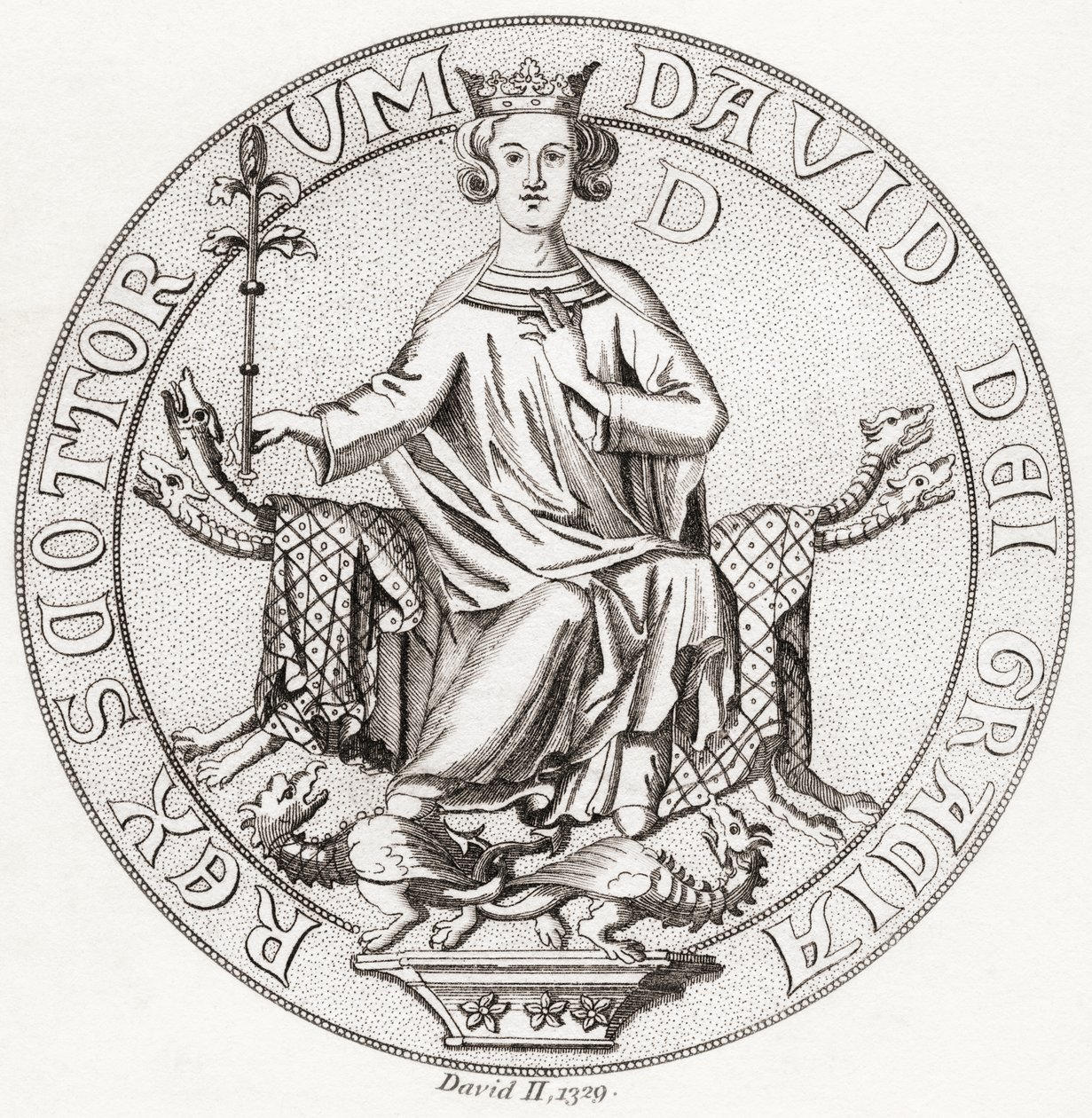 Zegel van David II door English School