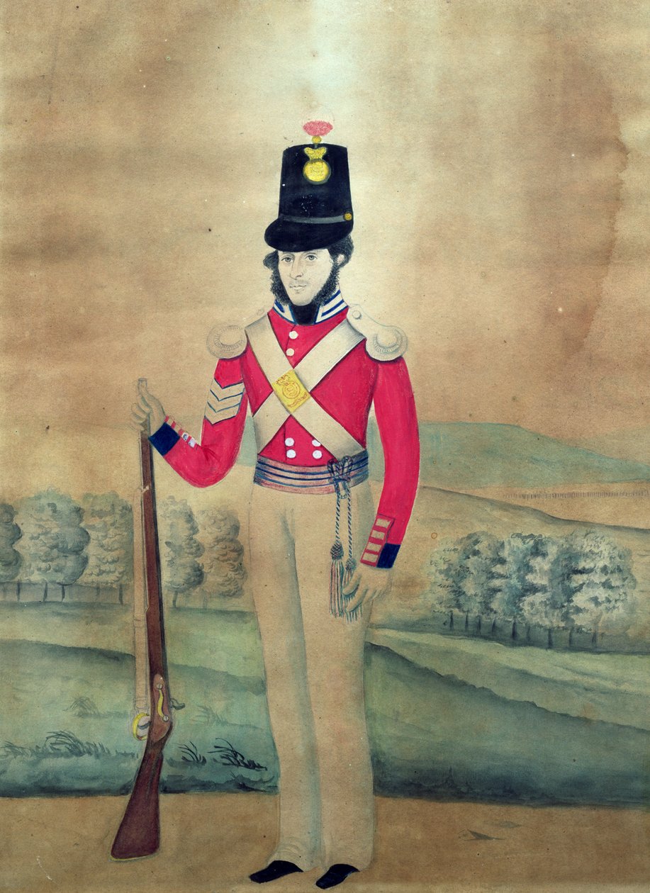 Sergeant, Brits Leger, ca. 1815 door English School