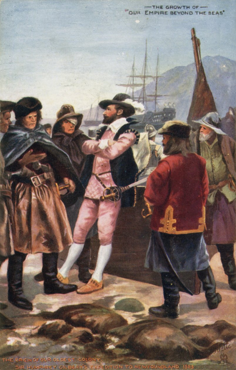 Sir Humphrey Gilberts Expeditie naar Newfoundland, 1583 door English School