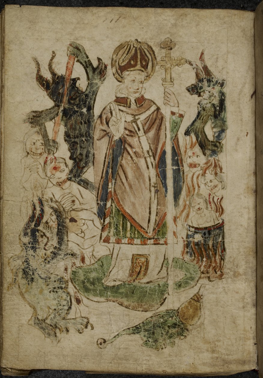 Sint Patrick omringd door demonen door English School