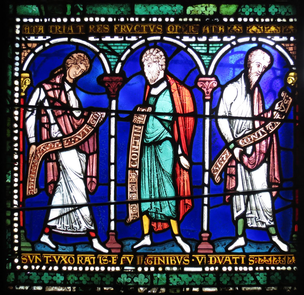 De gezegende staten, Canterbury Cathedral (glas-in-lood) door English School