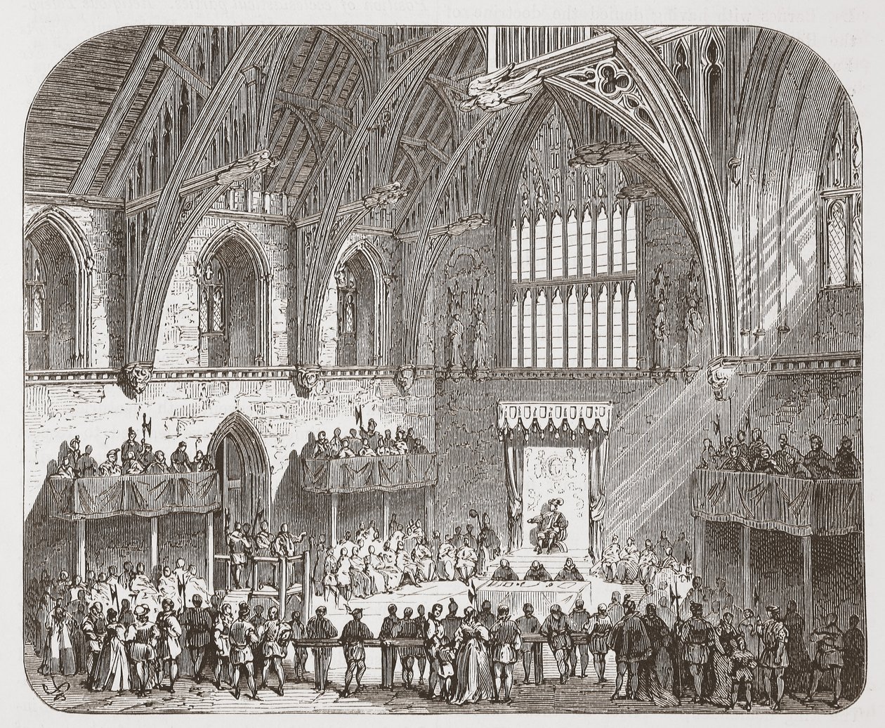 Proces van Lambert in Westminster Hall door English School