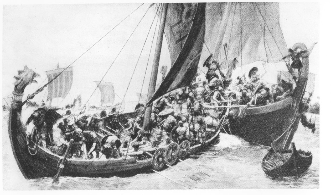 Vikingschepen door English School