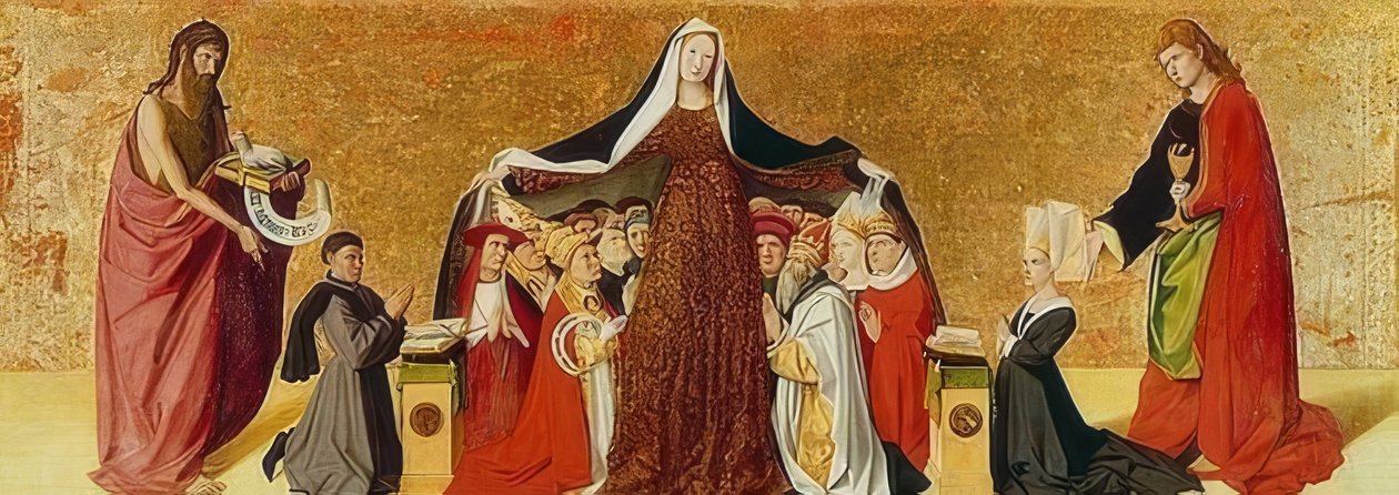 Schutzmantelmadonna door Enguerrand Quarton