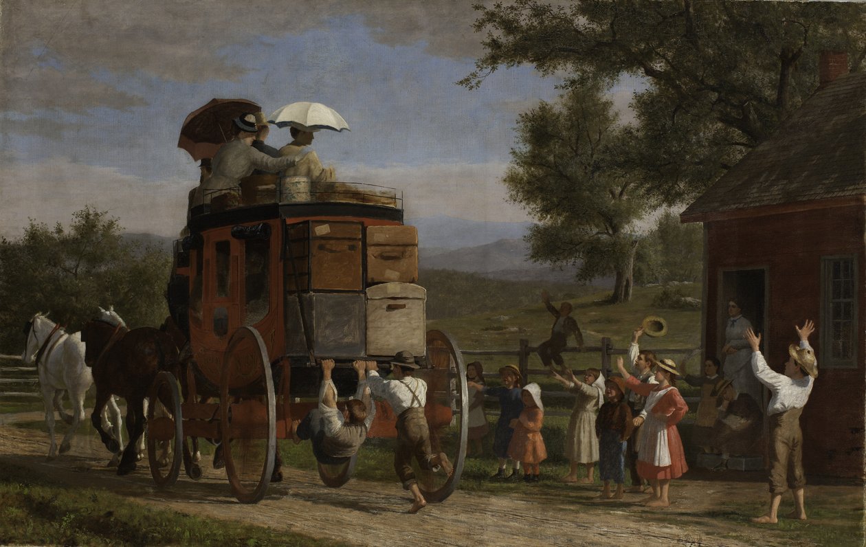 De Pemigewasset Coach, 1899 door Enoch Wood Perry