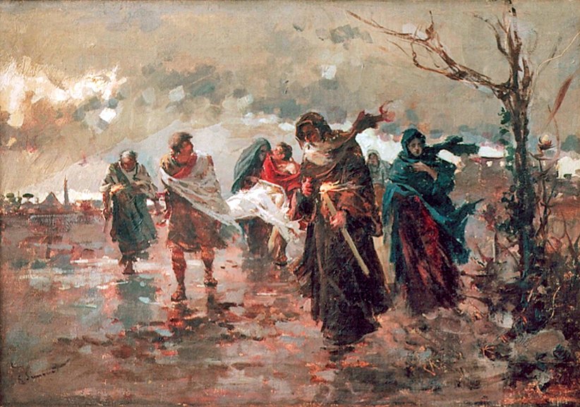 De begrafenis van Sint Laurentius door Enrique Simonet