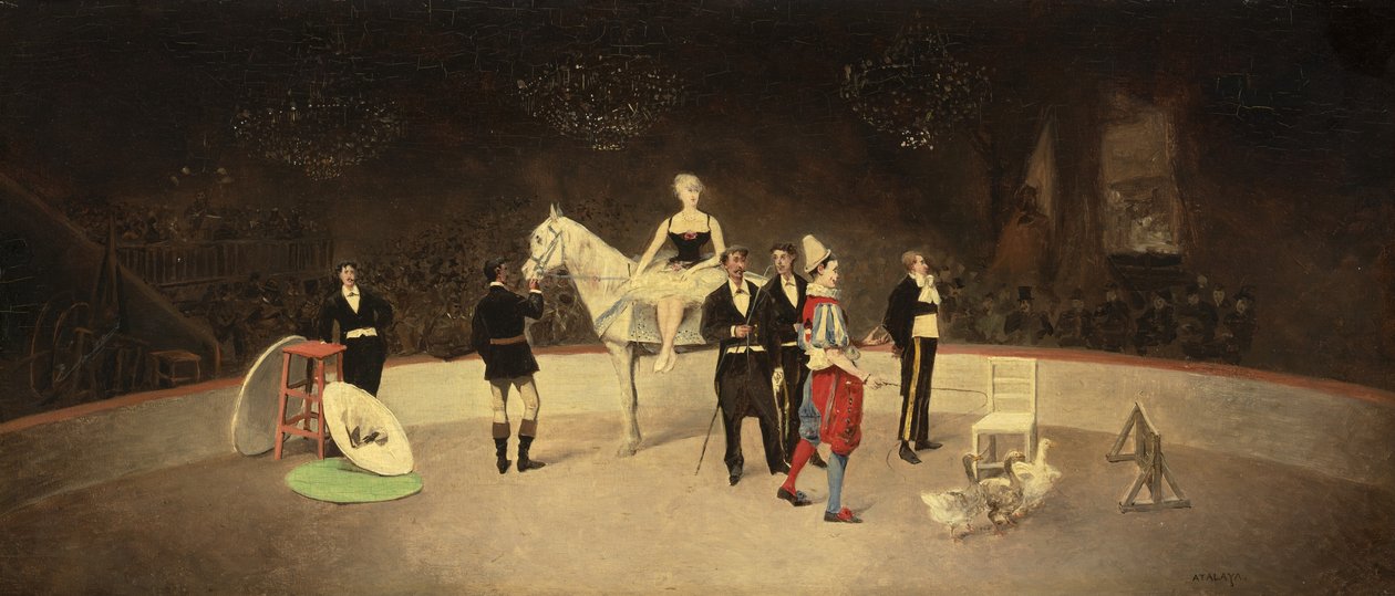 Circusscène, c.1890 door Enrique Atalaya González
