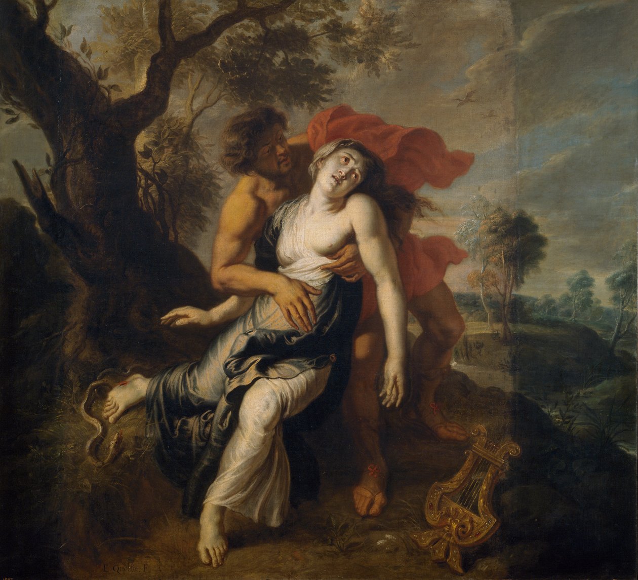 De dood van Eurydice door Erasmus Quellinus