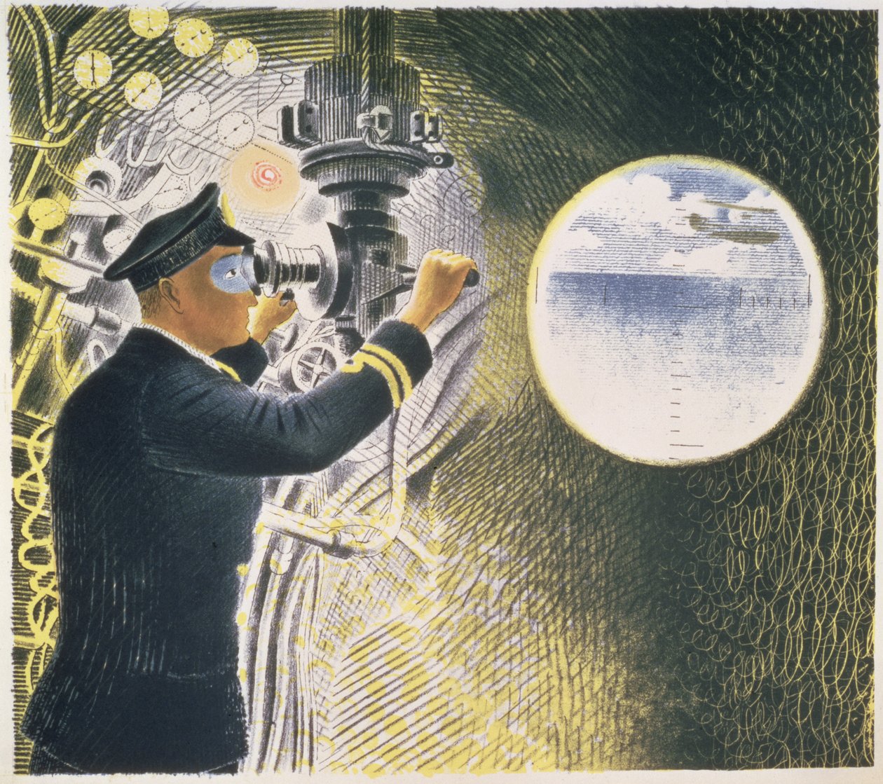Onderzeeër door Eric Ravilious