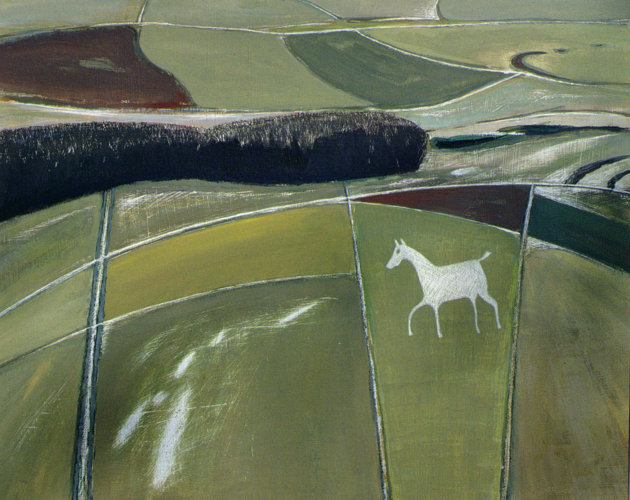 Witte Paard, Cherhill door Eric Contemporary Artist Hains