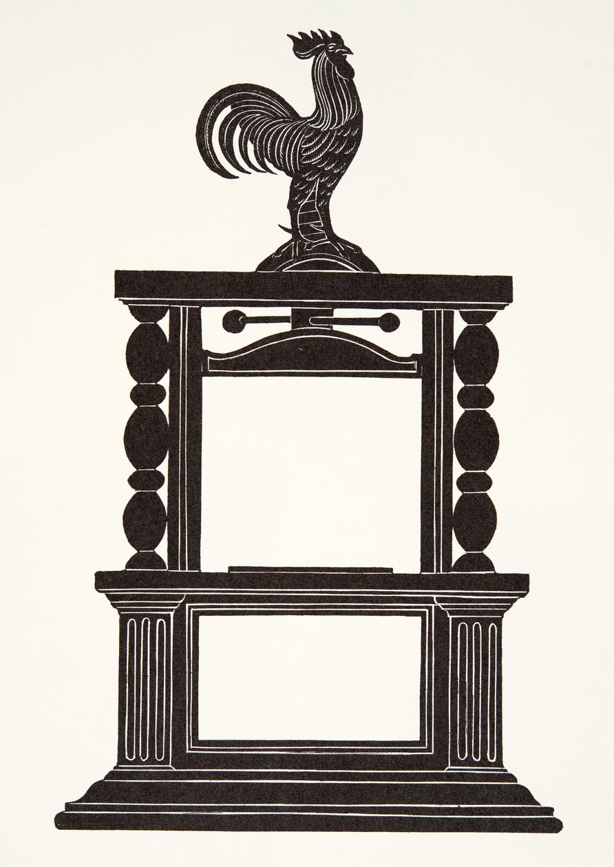 Haan en de Drukpers door Eric Gill