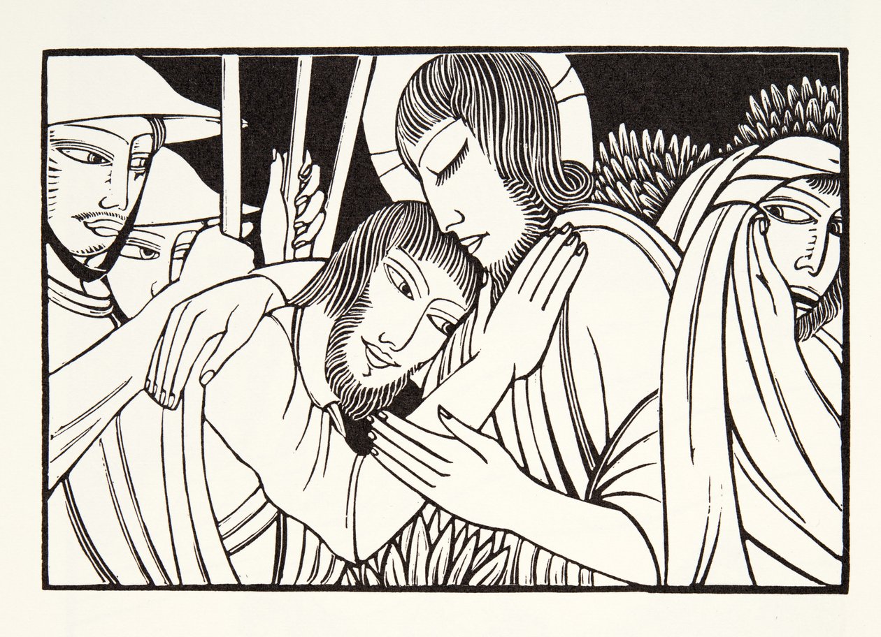 Kus van Judas door Eric Gill