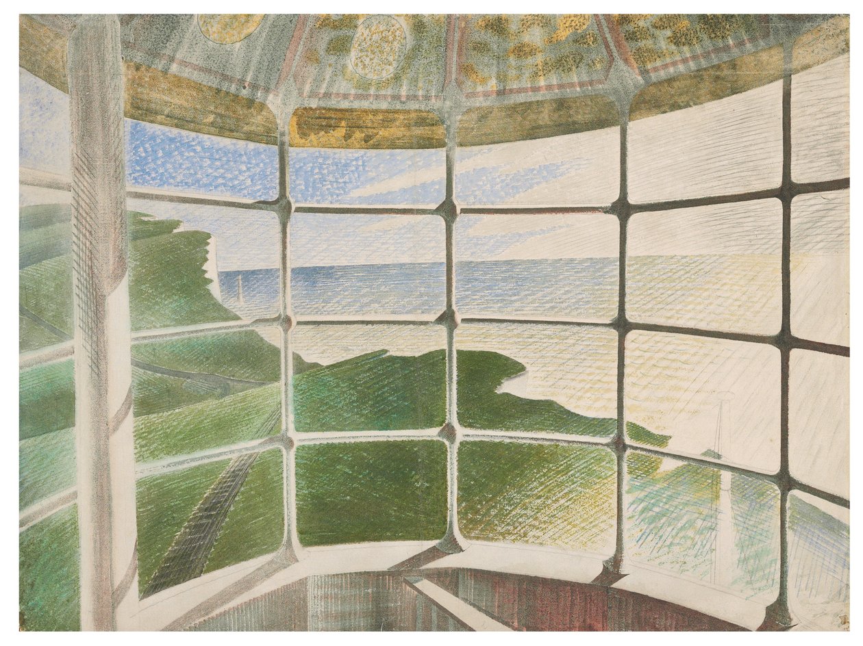 Vuurtoren van Beachy Head door Eric Ravilious