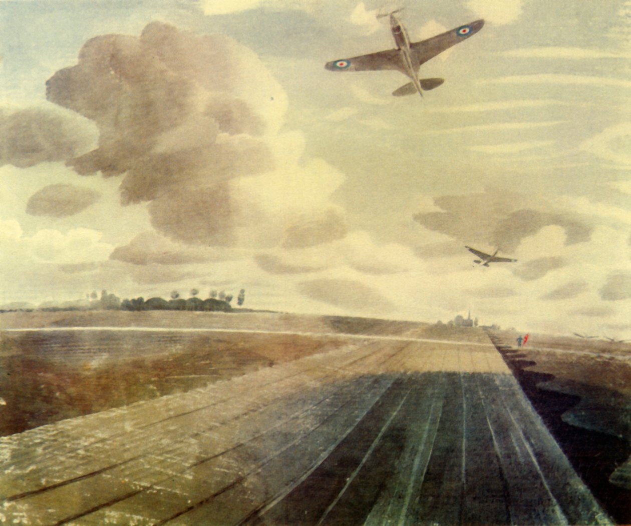 Runway Perspectief door Eric Ravilious