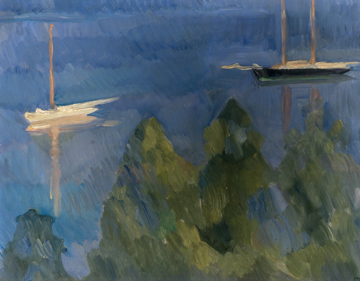 Blauwe zee door Erik Theodor Werenskiold