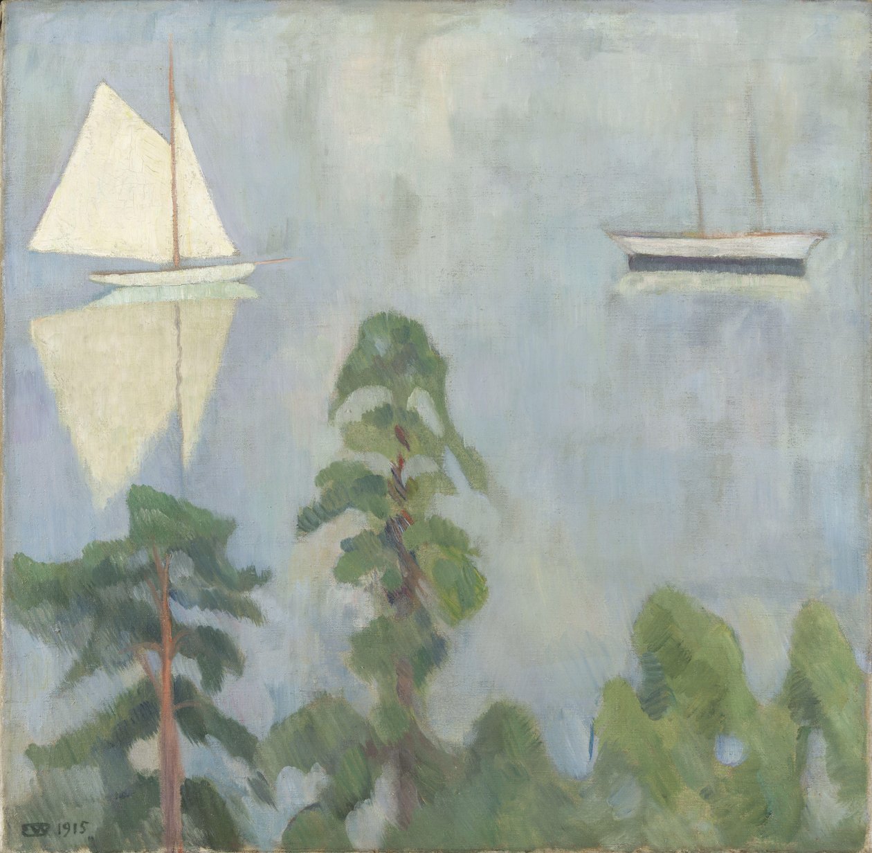 Spiegelen door Erik Theodor Werenskiold