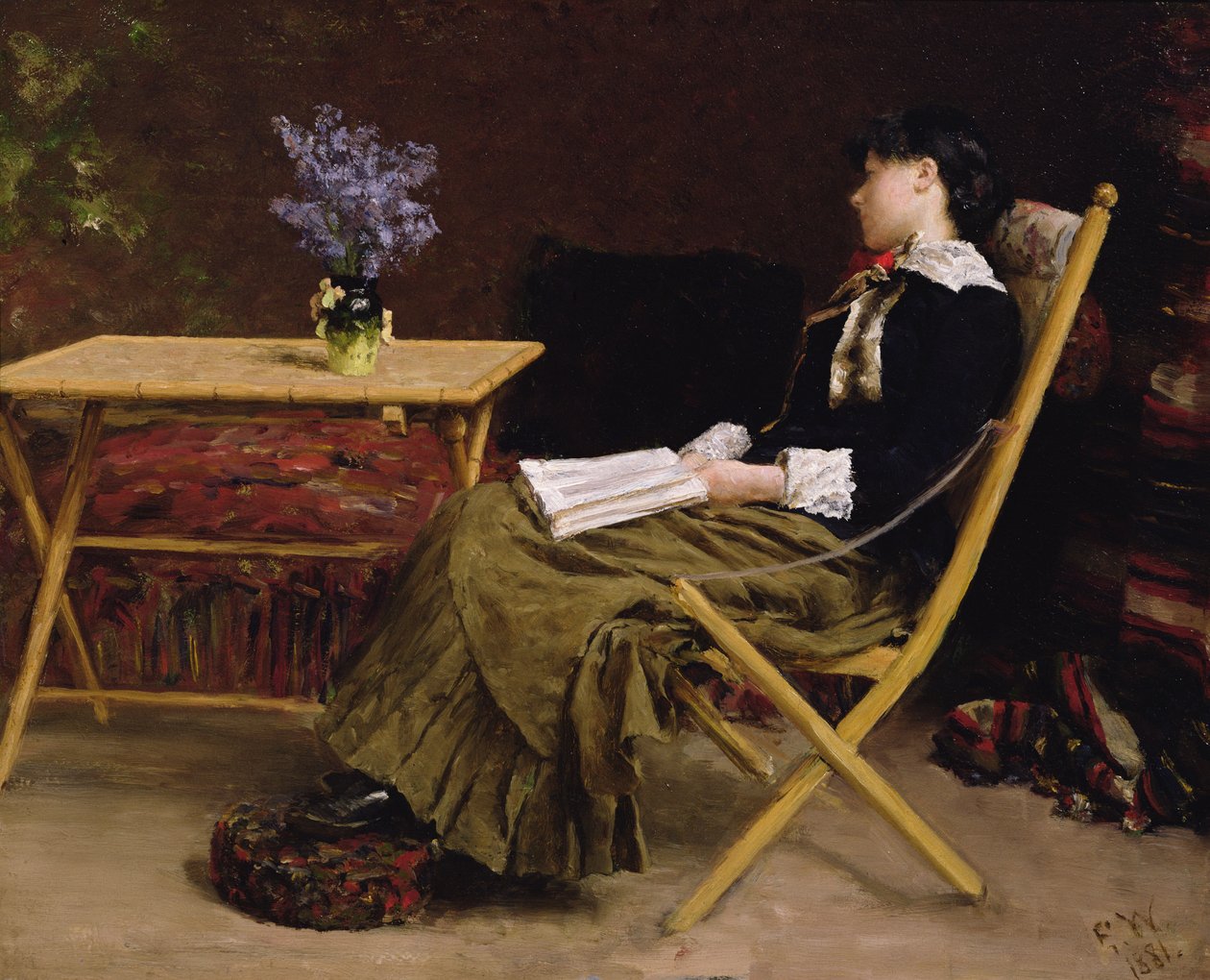 Vrouw Leest door Erik Theodor Werenskiold