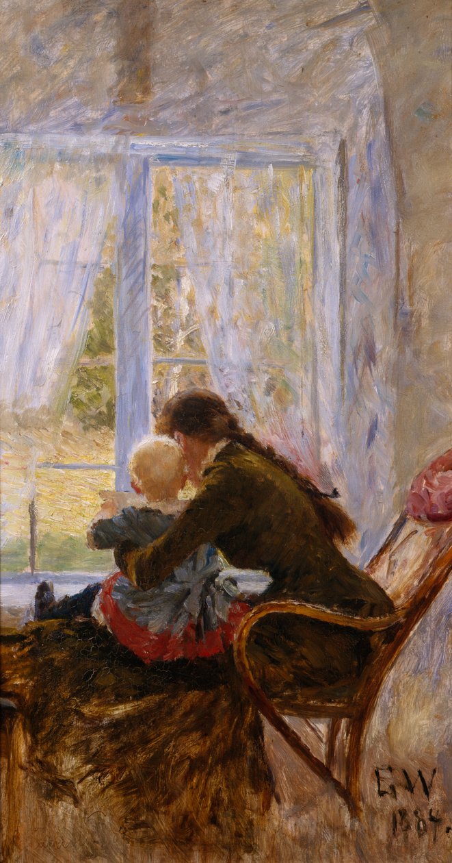 Jij en Bebe door Erik Theodor Werenskiold