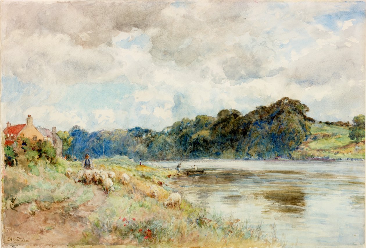 Aan de Coquet door Ernest Albert Waterlow