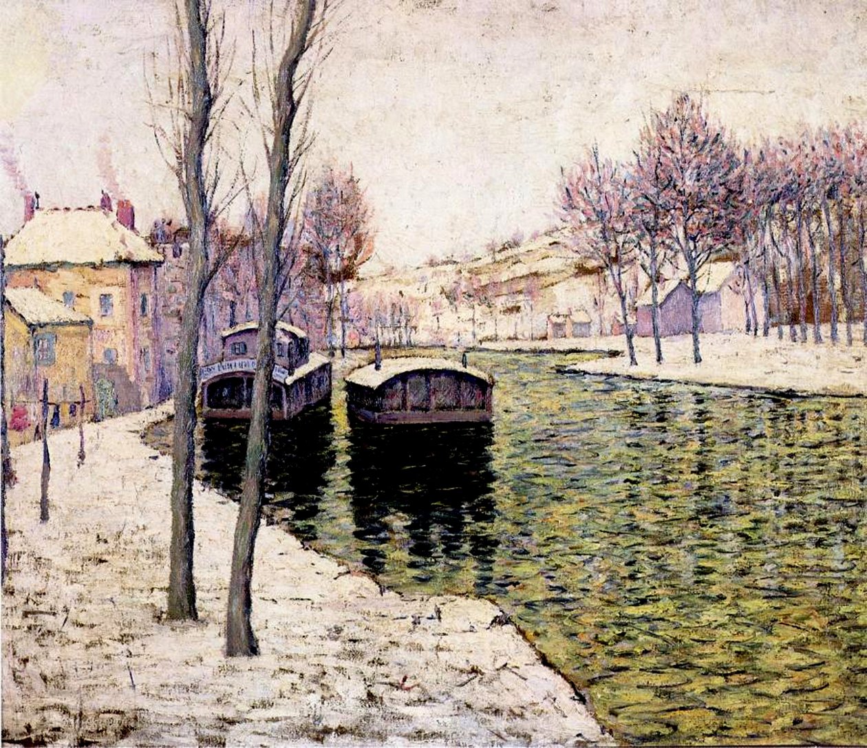 Aken op de Seine, 1894 door Ernest Lawson