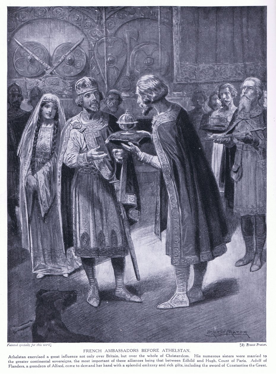 Franse ambassadeurs voor Athelstan, jaren 1920 door Ernest Prater