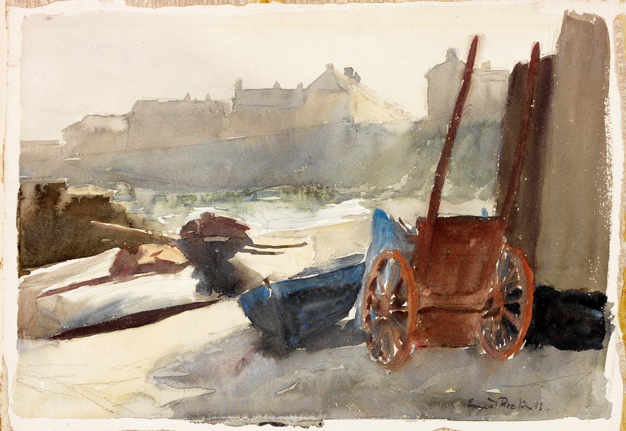 Oud Newlyn door Ernest Procter