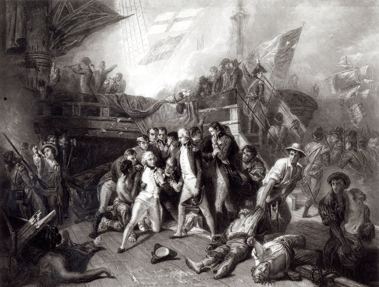 De Dood van Nelson door Ernest Slingeneyer