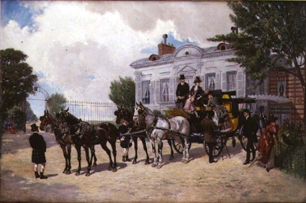 De huurrijtuig door Ernest Alexandre Bodoy