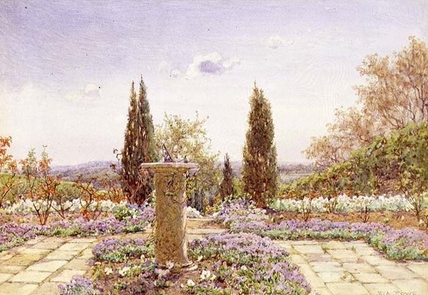 Zonnewijzer bij Rusthall, Tunbridge Wells door Ernest Arthur Rowe