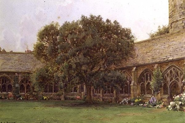 Het Klooster, New College, Oxford door Ernest Arthur Rowe