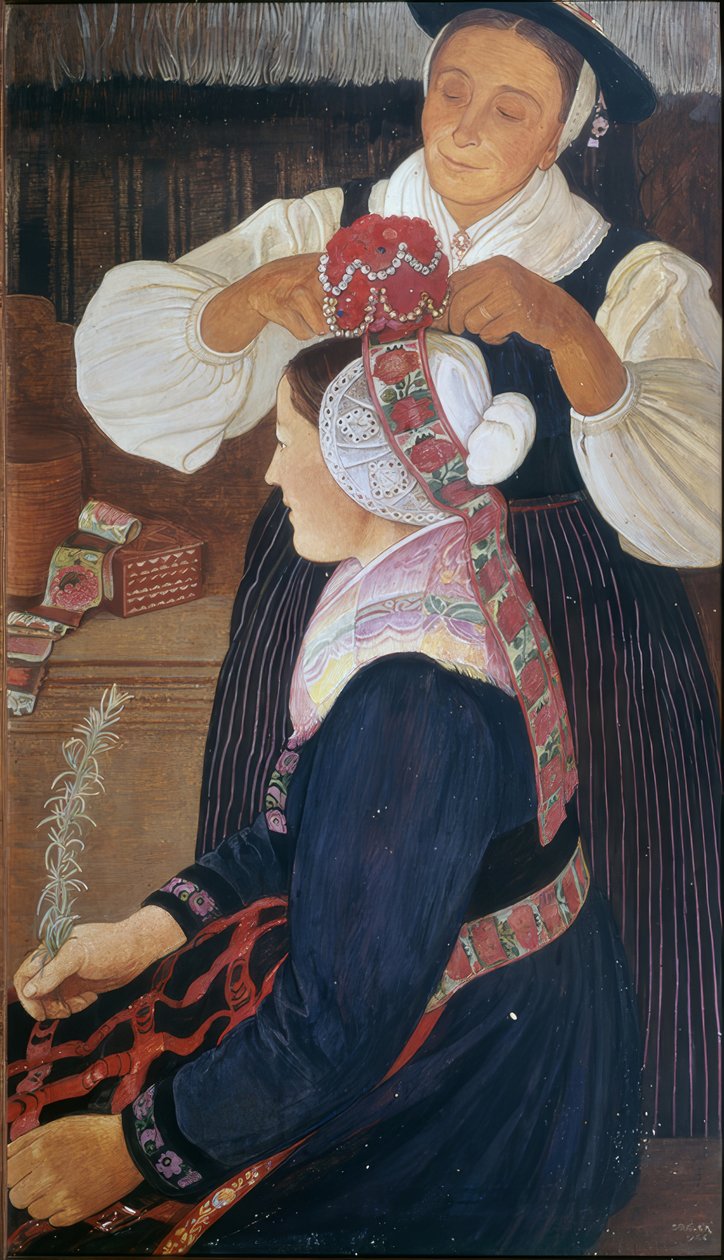 Het toilet van de bruid door Ernest Bieler