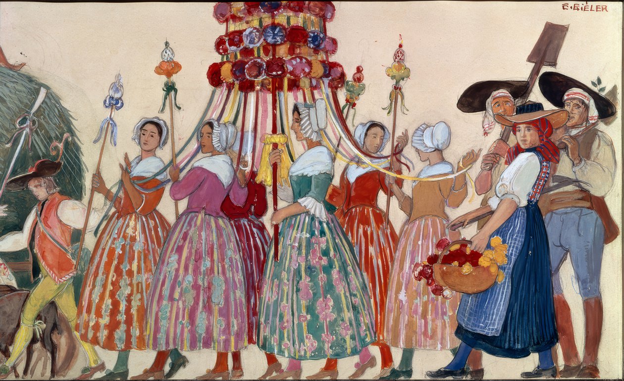 Processie, De hooiwagen door Ernest Bieler