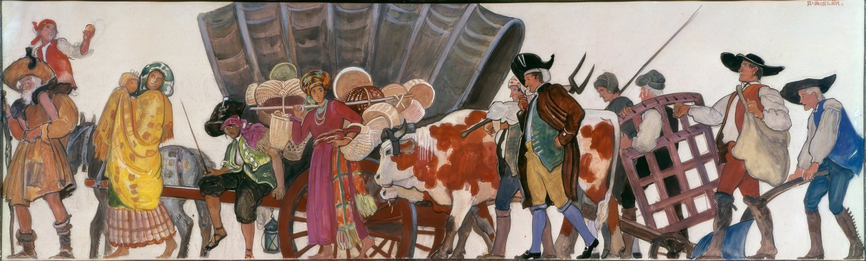 Parade, Roma en boeren door Ernest Bieler