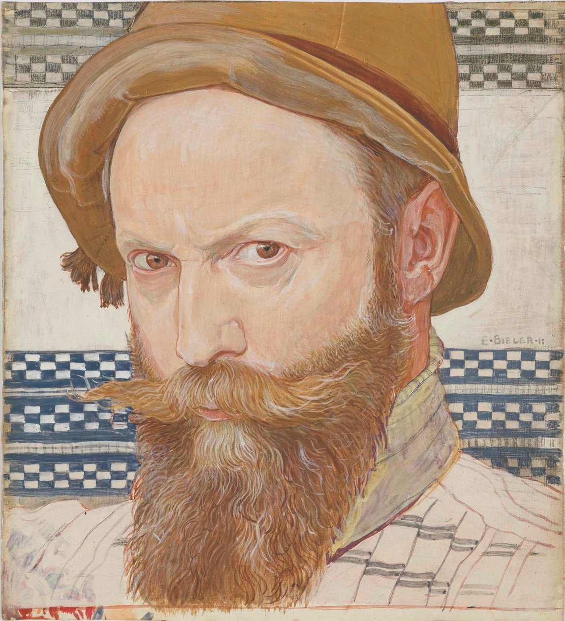 Zelfportret, 1911 door Ernest Bieler