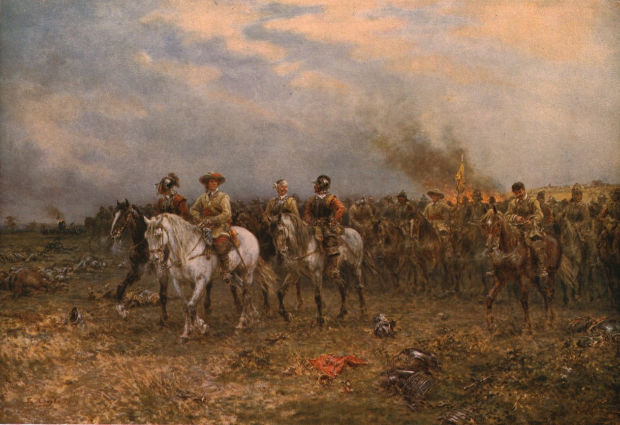 Cromwell bij Marston Moor, 1909, ca. 1930 door Ernest Crofts