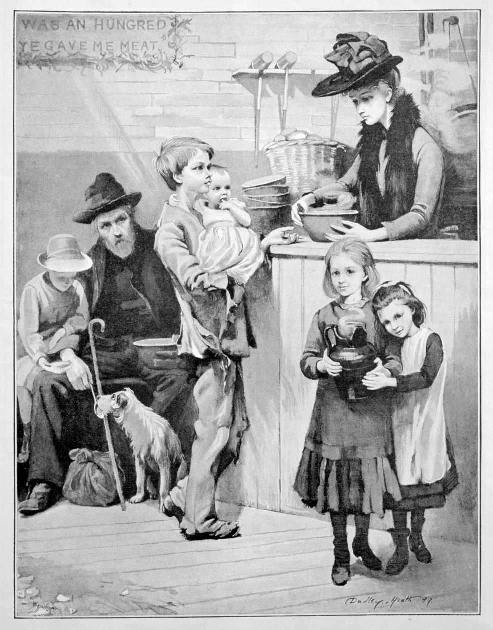 Een Verzorgende Engel, 1889 door Ernest Dudley Heath