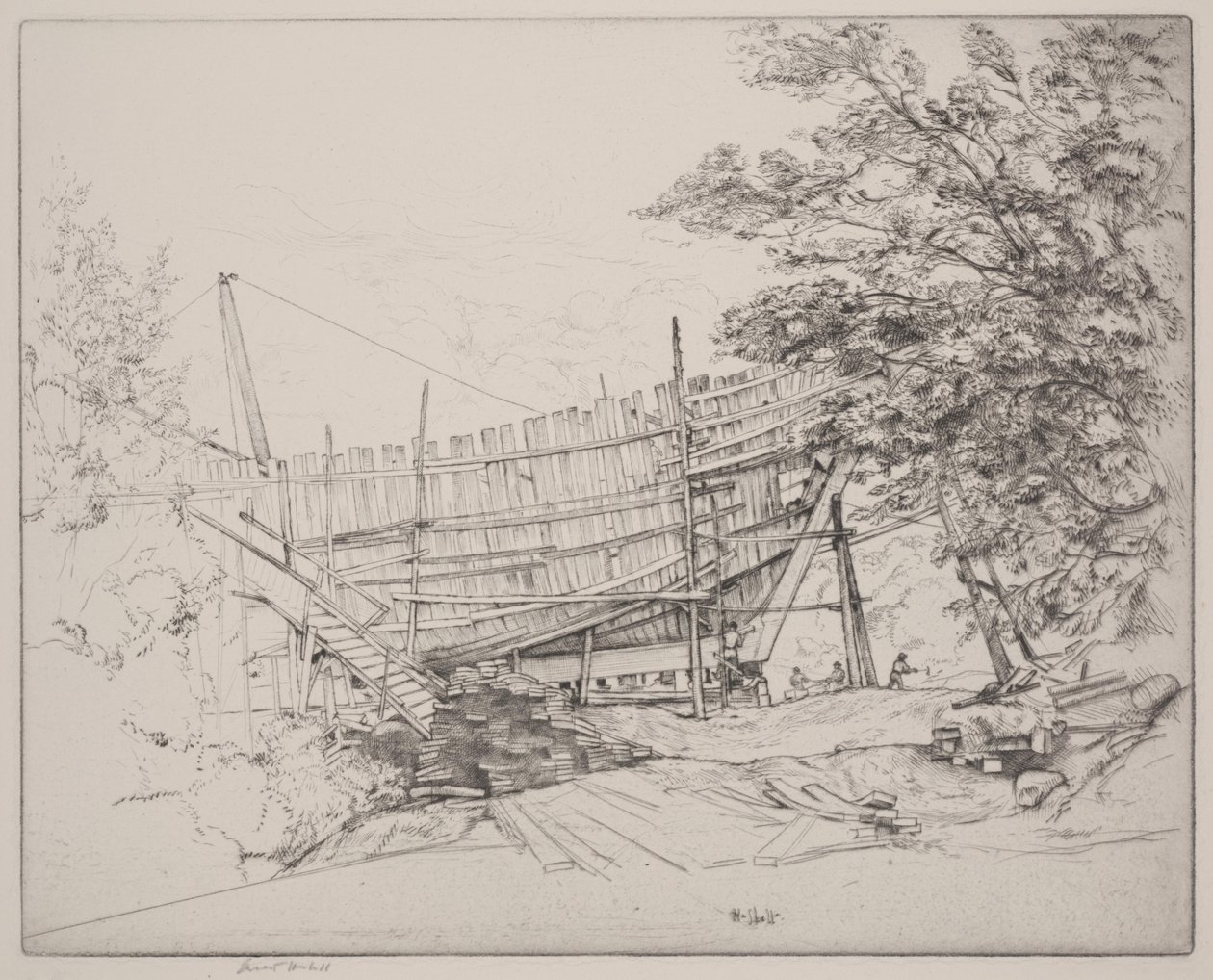 Scheepsbouw door Ernest Haskell