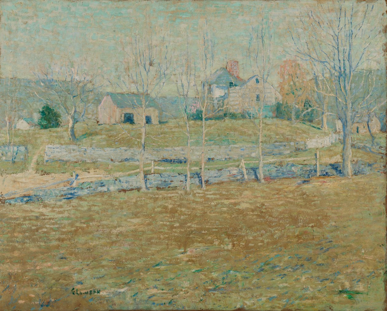 Een verlaten boerderij door Ernest Lawson