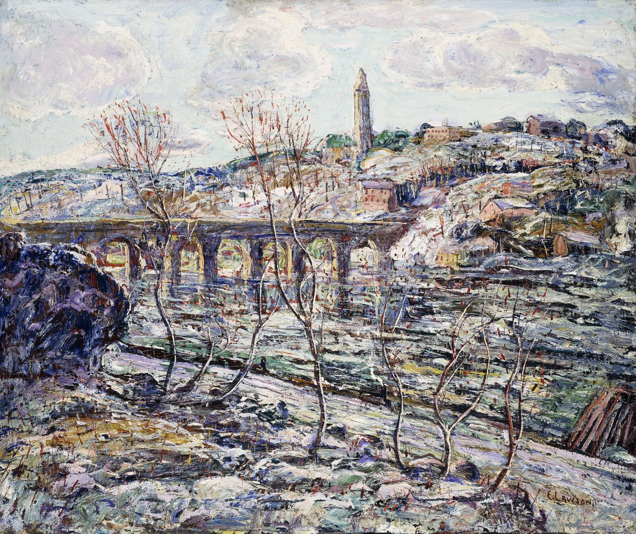 Harlem River Bridge door Ernest Lawson