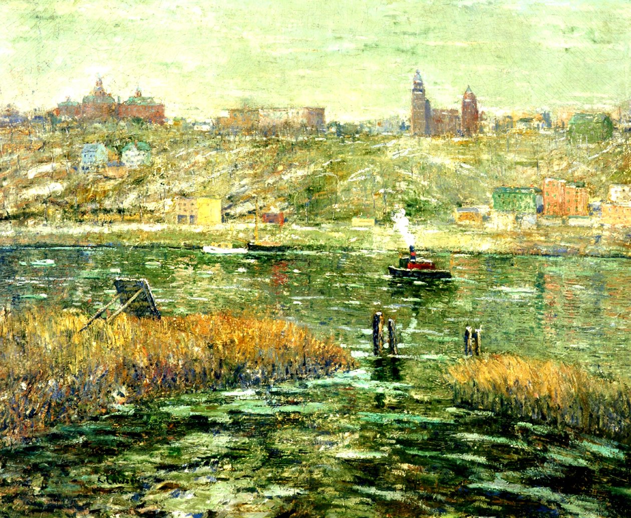 Harlem Rivier, c.1913-15 door Ernest Lawson