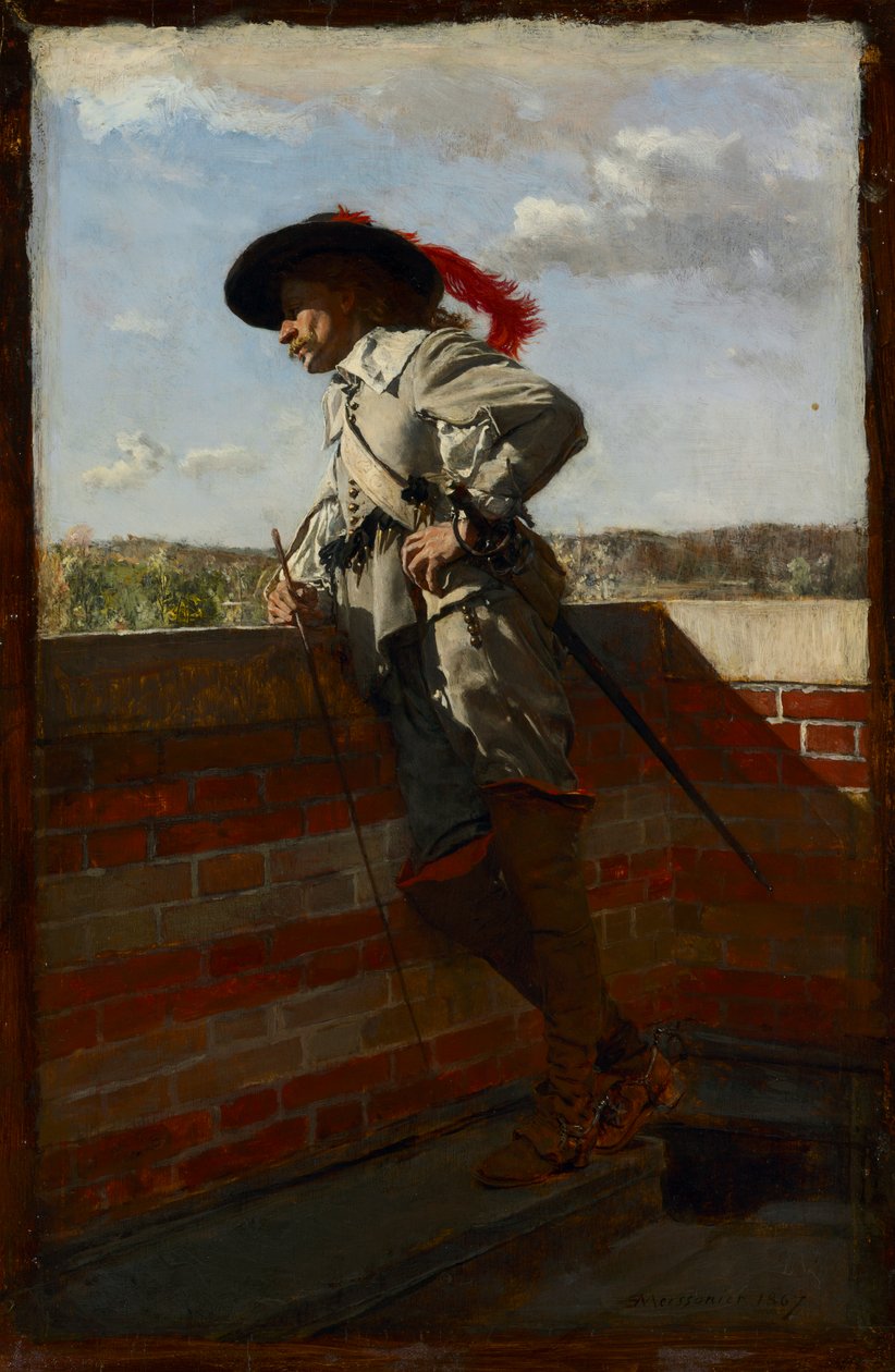 Op een Terras door Ernest Meissonier