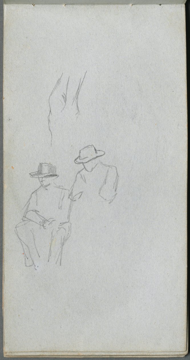 Schetsboek, pagina 32: Studie van Figuren door Jean Louis Ernest Meissonier