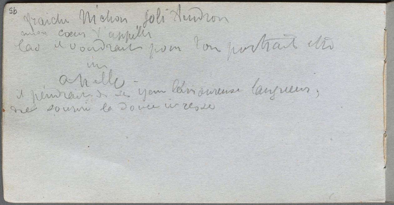 Schetsboek, pagina 95: Aantekeningen door Jean Louis Ernest Meissonier