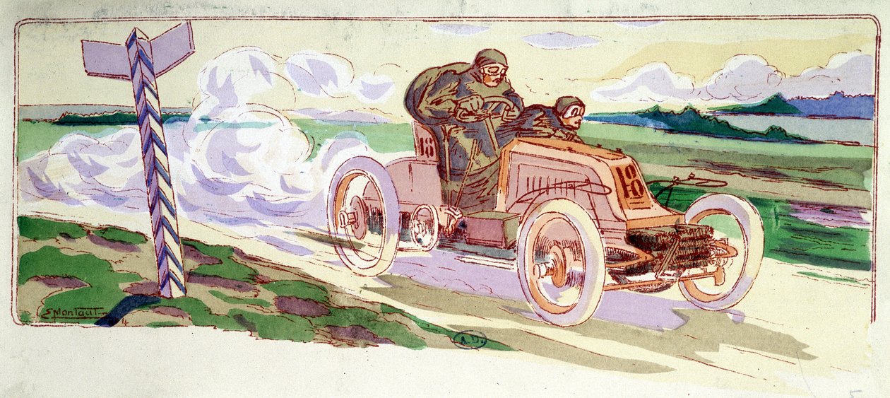Parijs Berlijn race door Ernest Montaut