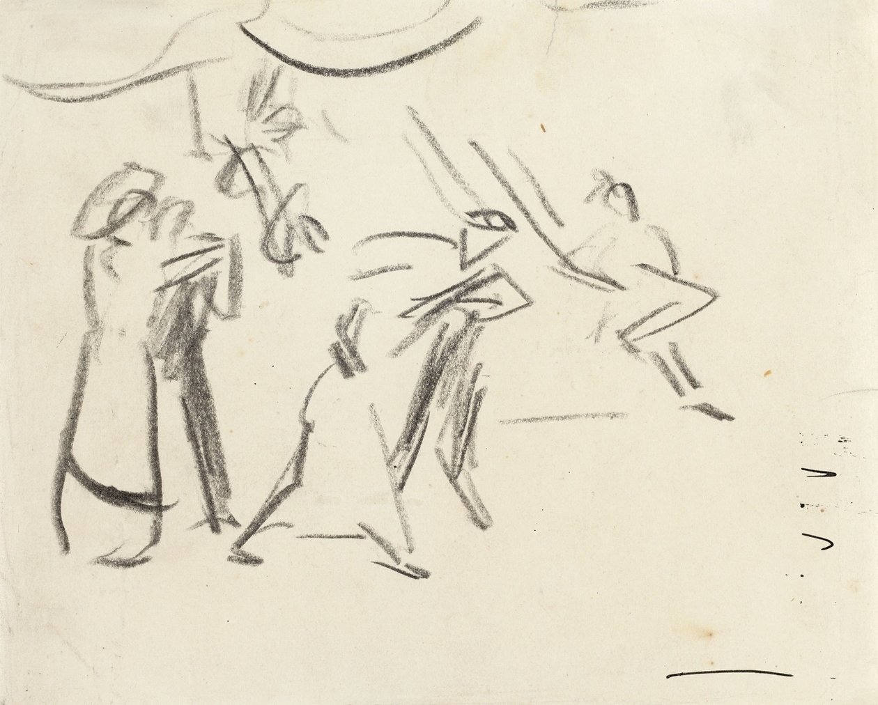 Dansscène dansers in Eldorado door Ernst Ludwig Kirchner